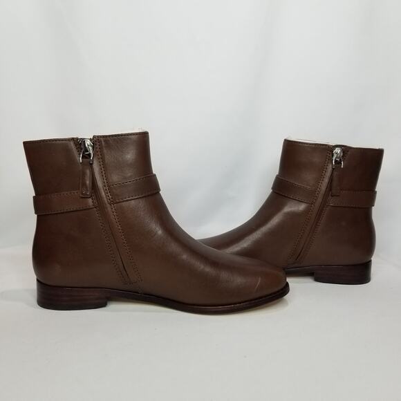 Ralph Lauren Women's Brooke Burnished Leather Bootie Size 5.5 Dark Mahogany NWT - Picture 3 of 9